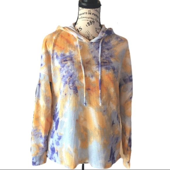 Ava James Tops - NWT Ava James Women’s Tie-Dye Waffle Knit Hoodie